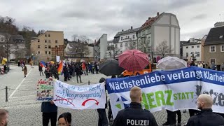 „Nie wieder ist Jetzt“ und „Gegen Antideutsche Hetze“ Greiz 030224 [upl. by Emrich]