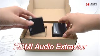 500m HDMI Audio Extractor Digital Analog Audio Extender Over Cat5e Over Cat5e6 Cable [upl. by Rutra]