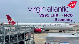 Trip Report Virgin Atlantic New Year’s Day A330300 Economy London to Orlando [upl. by Emmerie]