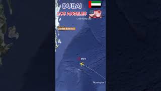 Dubai to Los Angeles flight Route ✈Airbus A380842 ✈  Emirates  UAE to USA aviation travel [upl. by Gent]