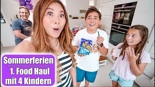 Sommerferien Einkaufen mit 4 Kindern 😍 Takis live Test amp XXL Food Haul  Mamiseelen [upl. by Yurt]