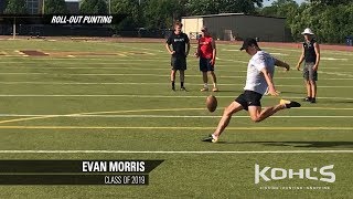 Best American RollOut Punter  Evan Morris  Class of 2019 [upl. by Araem]