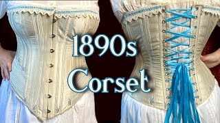 Making a Victorian Corset  1890s Pretty Housemaid Pattern [upl. by Hannus847]