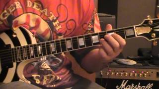 The Bleeding introlead guitar lesson Regslow Five Finger Death Punch Cover [upl. by Albur]