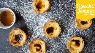 How to Make Pastéis de Nata AKA Portuguese Custard Tarts  Cupcake Jemma [upl. by Elokcin774]