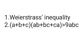 weierstrass inequality [upl. by Aveer]