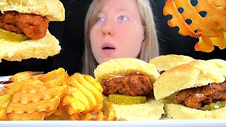 ASMR CHICKEN SLIDERS MUKBANG EATING SOUNDS [upl. by Selway]