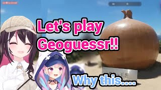 Aqua Actually Really Good at GeoGuessr with Azki [upl. by Laikeze344]