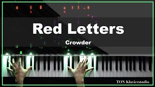 🎹Crowder  Red Letters  Sheet Music Piano Cover🎹 [upl. by Publea]