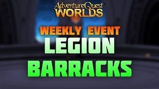 AQW║quotWEEKLY EVENTquot LEGION BARRACKS Storyline and Merge Shop Bot  RARE ITEMS   𝔸𝕝𝕝 𝔾𝕣𝕚𝕞𝕝𝕚𝕥𝕖 [upl. by Morette]