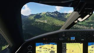 Cessna Citation Longitude  Courchevel Landing  Flight Simulator 2020 [upl. by Acsicnarf]