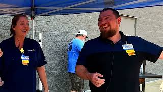 Hot Dog Swallow at Walmart Riley Fundraiser in Lawrenceville Illinois [upl. by Richma]