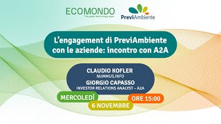 L’engagement di PreviAmbiente con le aziende incontro con A2A [upl. by Aneleasor]