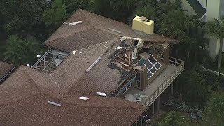 AERIAL Tornado damage footage in Clearwater Beach [upl. by Muna]