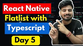 React Native Show data in Flatlist from Api with Typescript  Day 5  Engineer Codewala [upl. by Heady]