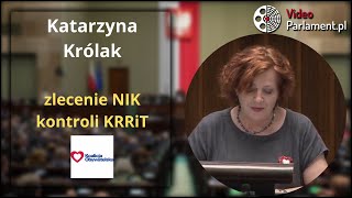 Katarzyna Królak  zlecenie NIK kontroli KRRiT [upl. by Creighton958]