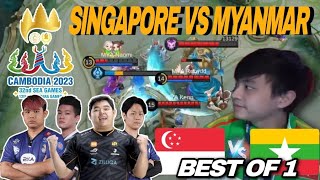 SINGAPORE VS MYANMAR  BEST OF 1  SEAGAMES MOBILE LEGENDS [upl. by Blasius]