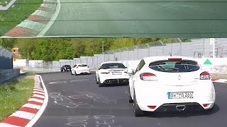 Megane RS Crew  Jaguar FType  Nürburgring Nordschleife in Traffic [upl. by Ursula]