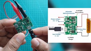 battery charger module board for lithium 18650 37V batteries  2A TP4056 module board [upl. by Leggat]