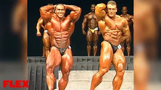 Dorian Yates vs Nasser El Sonbaty  PreJudging  1997 Mr Olympia [upl. by Yleek]