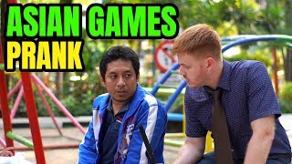 ASIAN GAMES PRANK  REPORTER PAKAI BAHASA INGGRIS [upl. by Darline]