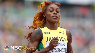 Elaine ThompsonHerah closes in on elusive 100m Worlds medal with tight heat win  NBC Sports [upl. by Dachy511]