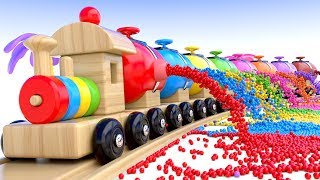 Colors with Preschool Toy Train and Color Balls  Shapes amp Colors Collection for Children [upl. by Oedama]