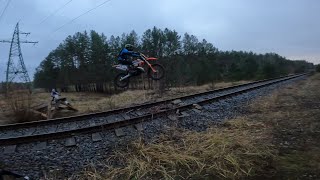 ENDURO  ТРАМПЛИН ПЛЮС РЕЛЬСЫ РАВНО ГНУТЫЙ КТМ  ПЕЩАННАЯ ЗАРУБА [upl. by Eneliak]