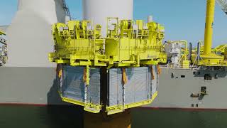 Huisman Motion Compensated Pile Gripper  Boskalis Bokalift 2 [upl. by Aeresed758]