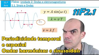 Periodicidade temporal e espacial  Ondas harmónicas e sinusoidais  11F21 [upl. by Latsyek]