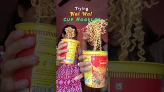 First Time Trying Wai Wai Ke Cup Noodles❤️👀 minivlog noodles cooking shortsviral shorts [upl. by Yekcin]