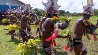 Colourful dancers from Siassi Morobe at Bunsil Station  April 26 2022 [upl. by Norven273]