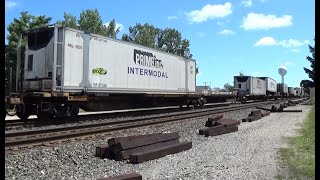 NS 23G Intermodal Domestic stacks and a few TOFCs by Vermilion AC44s ES44AC leads Not the 23G of old [upl. by Merkle399]