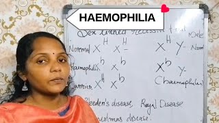 Mendelian Disorder 2 Haemophilia in plus two zoologyexam plustwoscience [upl. by Tilagram]