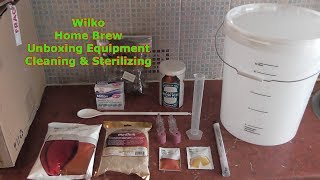 Home Brew Equipment Unboxing amp Sanitizing Wilko Beer Kit UK Part 1 [upl. by Eilegna]