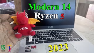 MSI Modern 14 C7M Ryzen 5 7530U 8GB 512GB SSD Review  Unboxing  Modern Ryzen 2023 [upl. by Thoma]