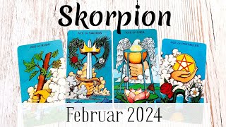 SKORPION  Februar 2024 • Großartige Chancen Ausdauer amp Beharrlichkeit zahlen sich aus Tarot [upl. by Edahsalof]