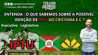 Análise técnica entenda a polêmica envolvendo o Criciúma EC e a cobrança de IPTU [upl. by Aillemac]