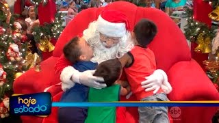 Hoje Sabádo  Chegada do Papai Noel no Shopping Cidade Norte 28112015 [upl. by Aicylla]