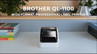 Brother QL1110NWB Wide Format Wireless Postage amp Barcode Professional Thermal Label Printer [upl. by Jana397]