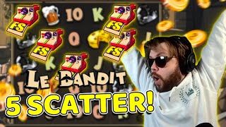 WE GOT THE RARE 5 SCATTER BONUS ON LE BANDIT 🌈 [upl. by Lorrad]