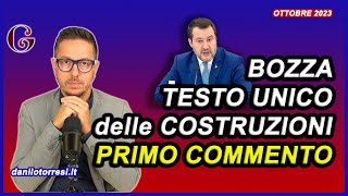 BOZZA RIFORMA Testo Unico Edilizia  Testo Unico delle Costruzioni 2024 [upl. by Ahselet]