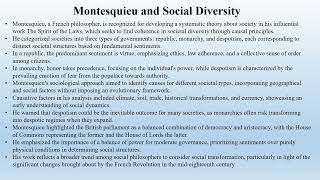 Montesquieu and Social Diversity [upl. by Maillil]