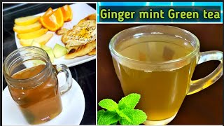 Green tea recipe  For relief of flu and cough best ginger mint tea by palwashas cooking channel [upl. by Coulter869]