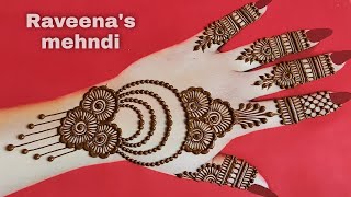 simple henna mehndi design for beginner latest arabic mehndi designraveenas mehndi [upl. by Icnan970]