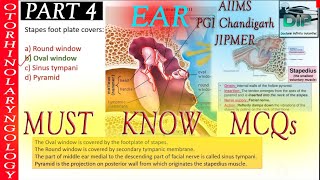 MCQs  Ear  ENT  Visual Explanation Mnemonics  AIIMS PGI JIPMER  DIP Medical Video  Part 4 [upl. by Mientao]