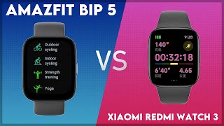 Amazfit Bip 5 vs Xiaomi Redmi Watch 3 Comparison [upl. by Belak757]