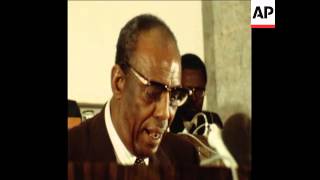 SYND 21 7 78 PRESIDENT BARRE OF SOMALIA SPEECH AGAINST RUSSIANS AT OAU CONFERENCE [upl. by Puett]