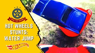 Hot Wheels Stunts Water Jump  GoPro POV Toy Car Splashes [upl. by Irahk673]