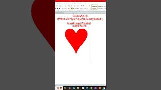 💖 How to Insert a Heart Symbol in MS Word  Easy Tutorial hiddenshortcuts HeartSymbol [upl. by Eiramnerual179]